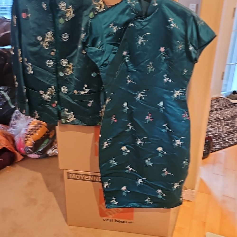 Asian silk dress set